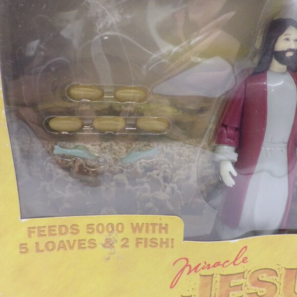 Deluxe Miracle Jesus Action Figure/ Glow in the Dark Hands/ Loaves/ Fishes/ Wine - Picture 3 of 8